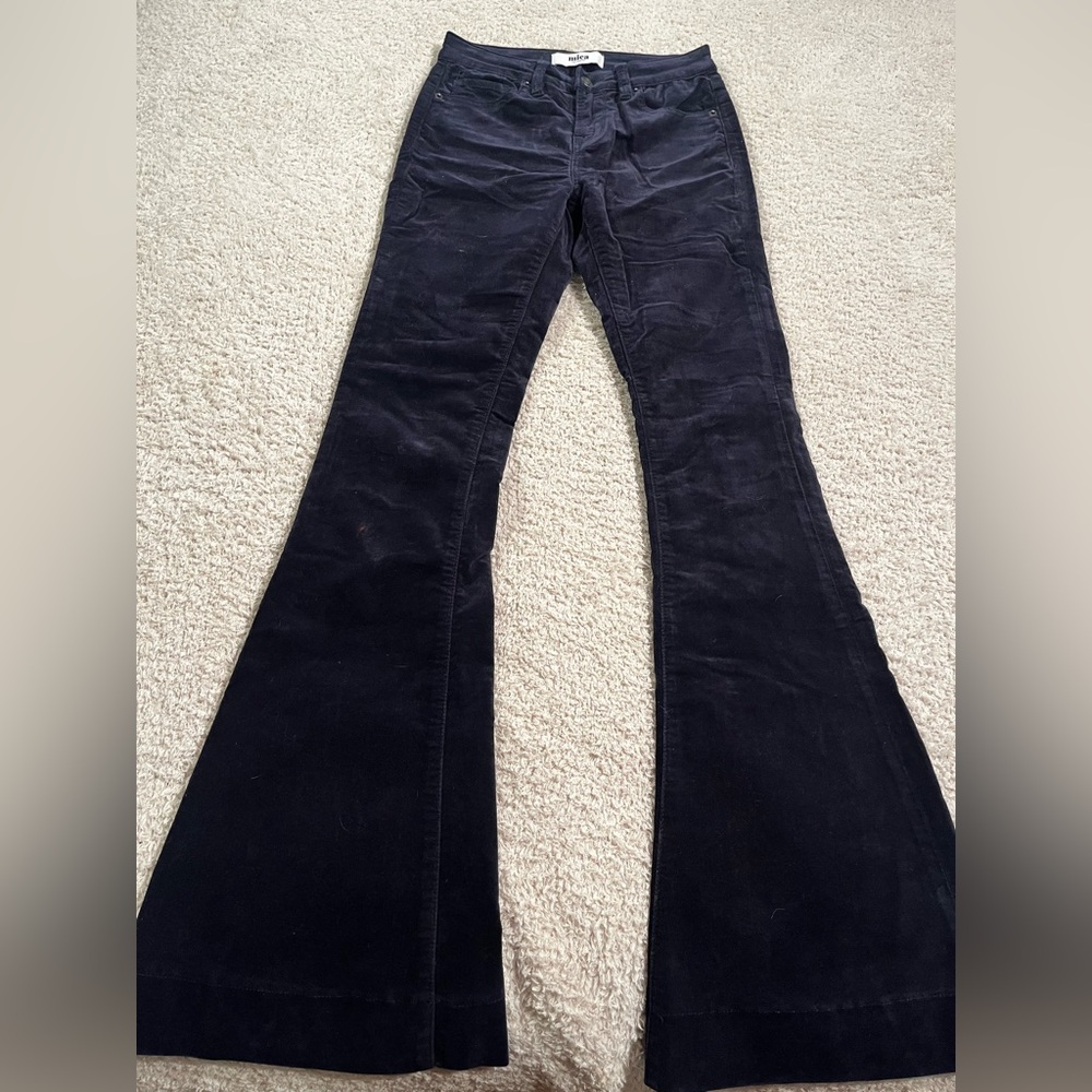 Women's Mica Denim Black Flare Corduroy jeans size 25
